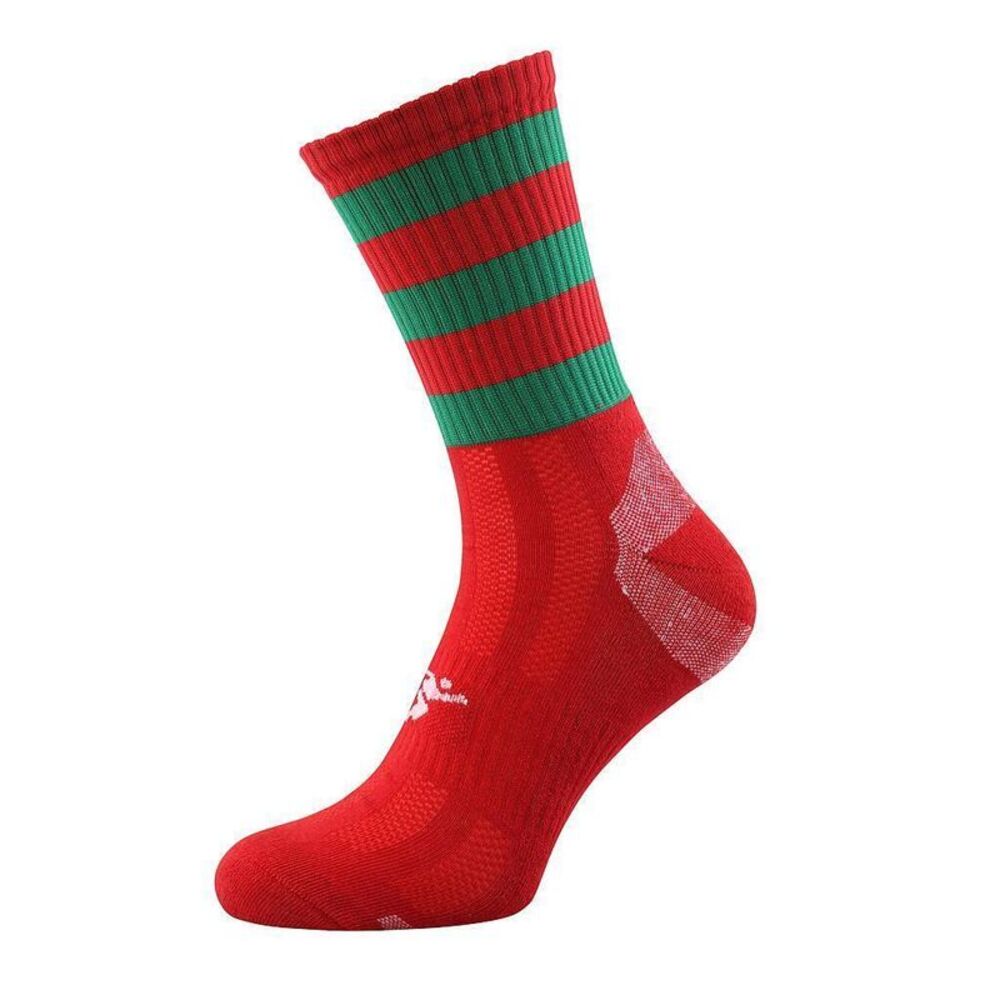 Precision Childrens/Kids Pro Hooped Gaelic Mid Socks / Red/Green